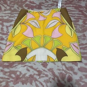 Vibrant Yellow and Pink Women's Skirt
